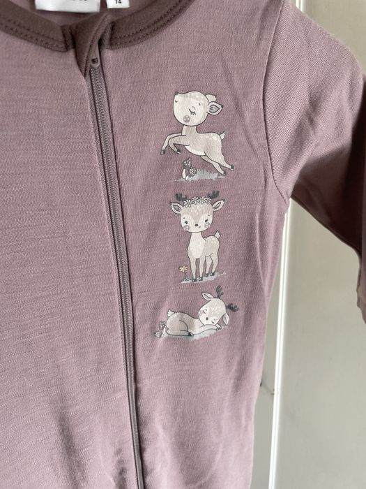 Piżamka rampers merino name it wełna 74