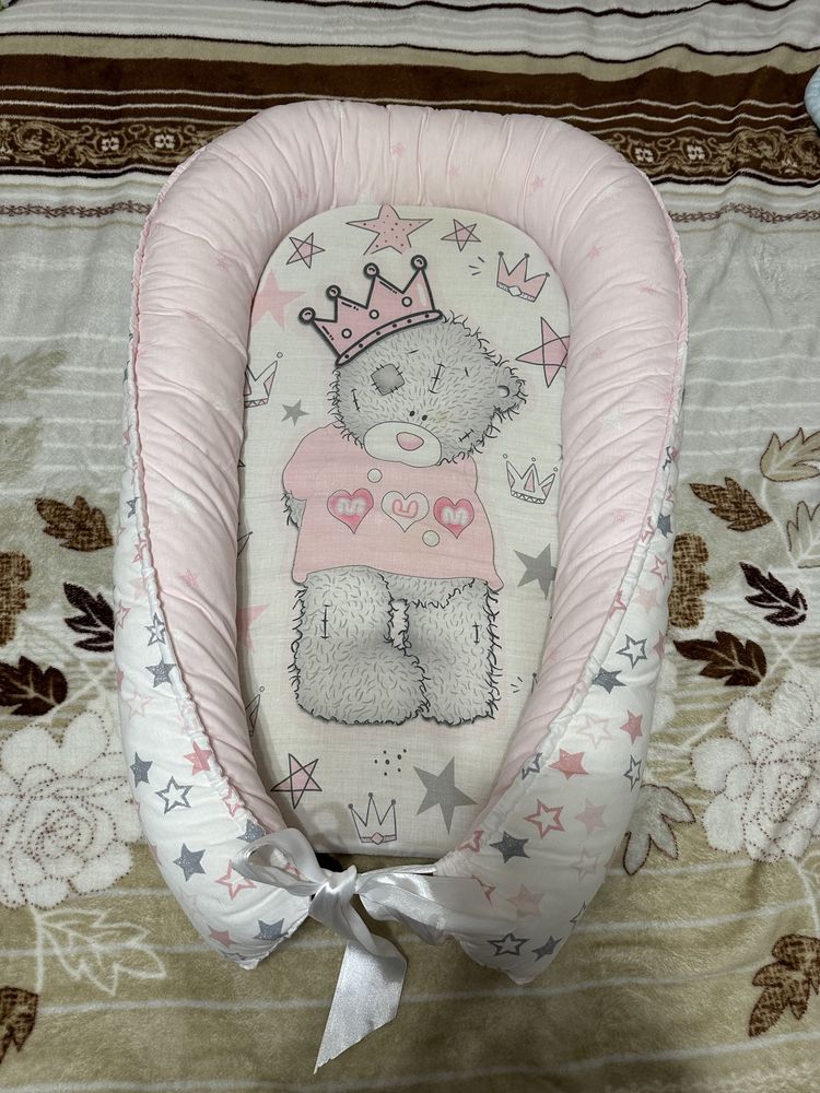 Кокон в дитяче ліжечко ліжко кроватку для дівчинки девочки