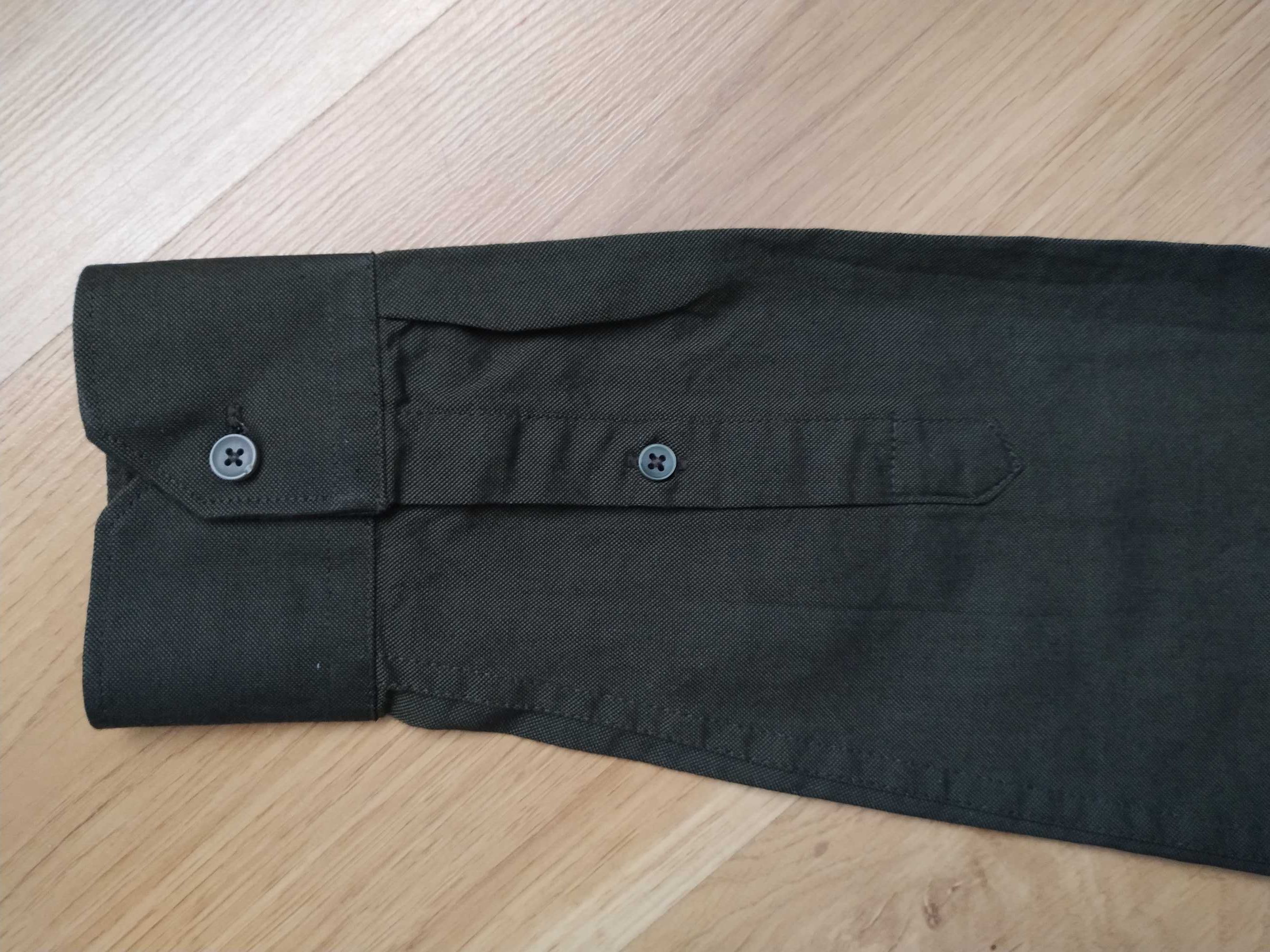 Khaki Koszula z Długim Rękawem Męska Reserved XS Slim Fit 100% Bawełna