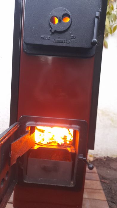 Piec koza kominek szamot żeliwo stal 5kw węgiel drewno z Niemiec BDB