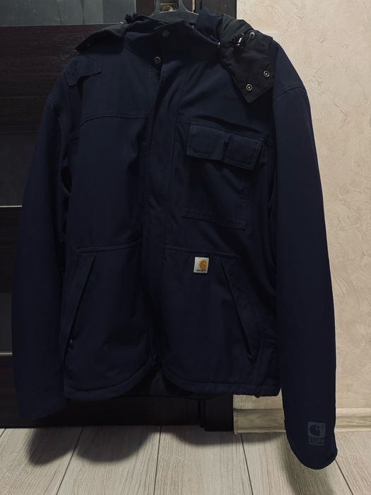 Куртка утепленная carhartt storm defender jacket blue navy