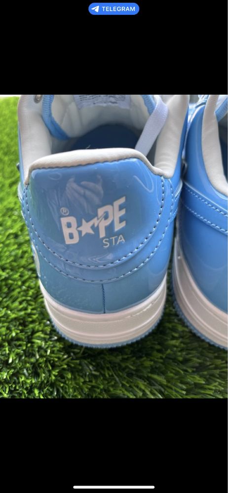 Bapesta A Bathing Ape Trampki Niebieskie Białe