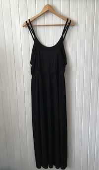 Długa czarna sukienka H&M rozmiar L