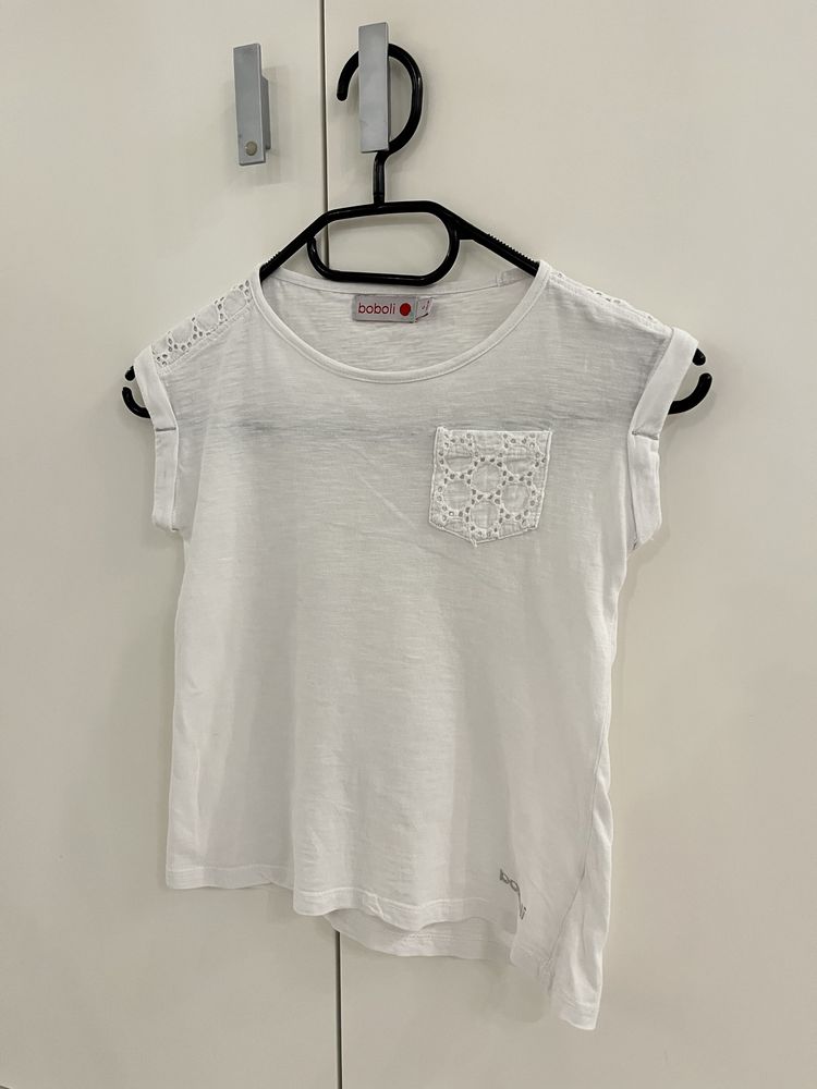 детская белая футболка для девочки