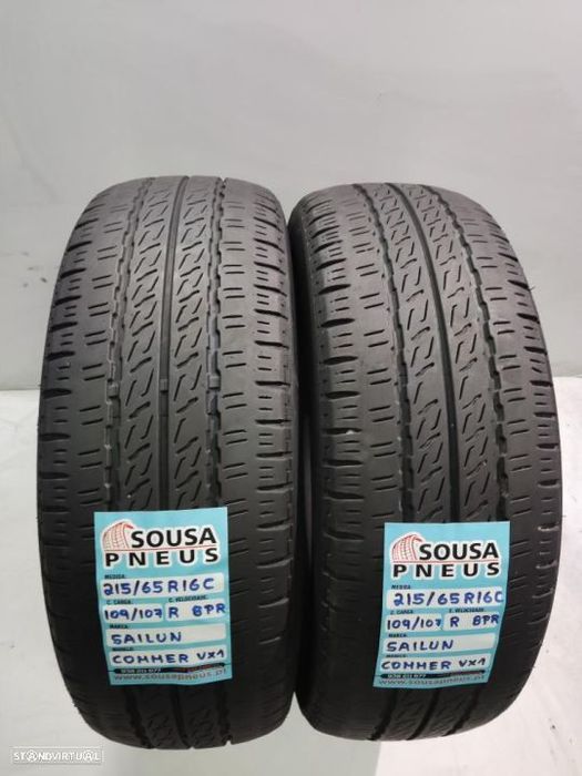 2 pneus semi novos 215-65r16c - oferta dos portes 90 euros