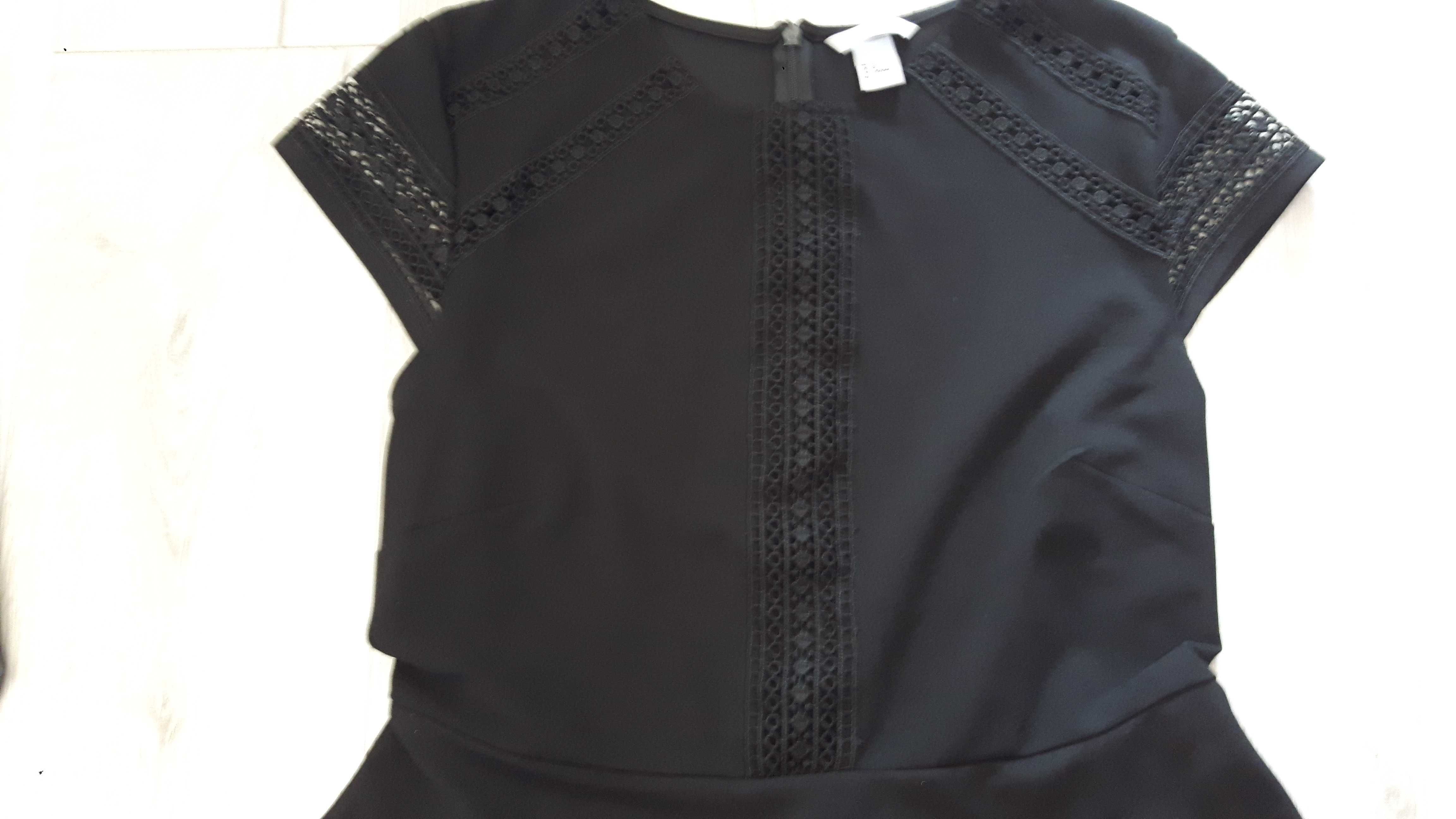 Sukienka nowa H&M czarna z haftem, r. L