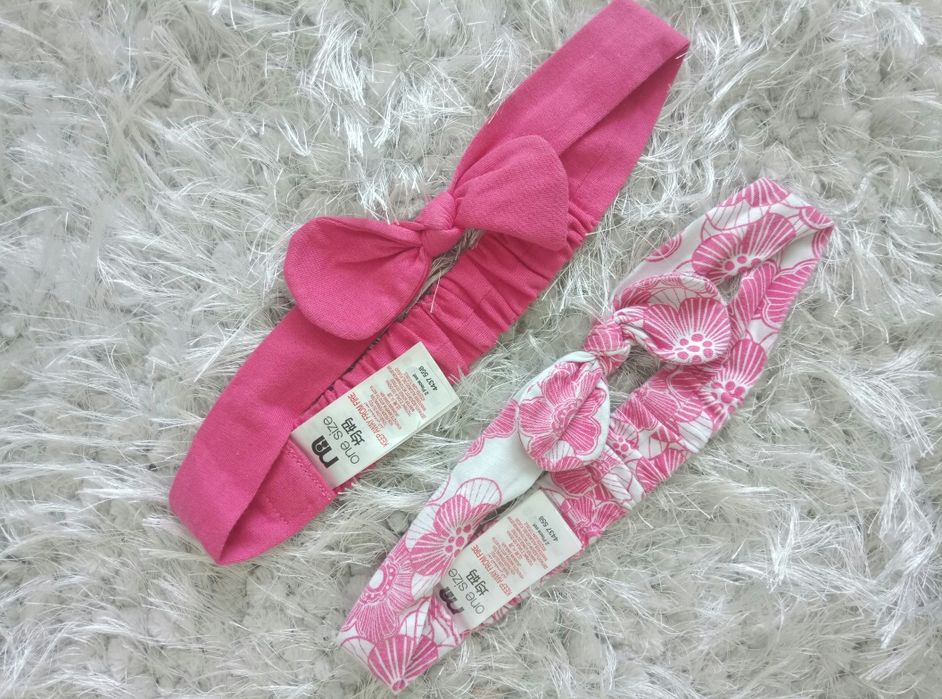 Mothercare 2 opaski na głowę 4-8 lat z kokardkami kokardką