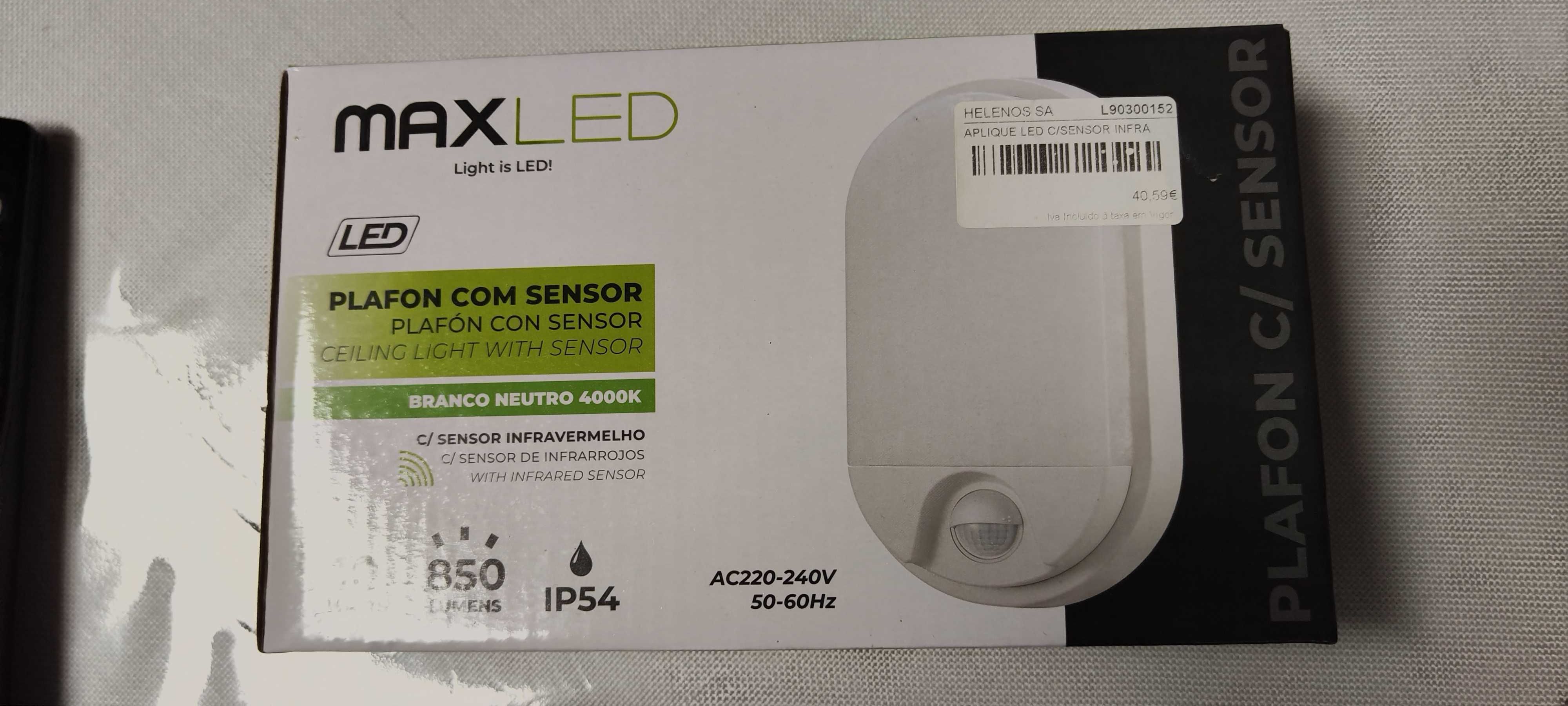 Plafond LED com Sensor NOVO
