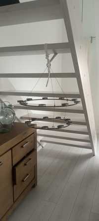 Żyrandol loft na tealighty powtarzany 70 cm średnica