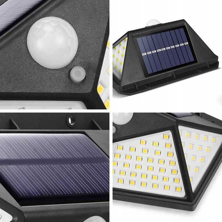 LAMPA SOLARNA LED 100 2 SZTUKI z czujnikiem ruchu i zmierzchu  k