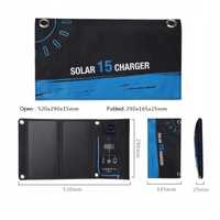Сонячна панель сонячний зарядн.пристрі FOVigour Solar 15Вт,USB 5В,2,4А