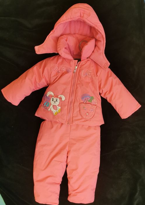 Komplet zimowy kurtka plus spodnie, rozmiar 98, dla dziewczynki