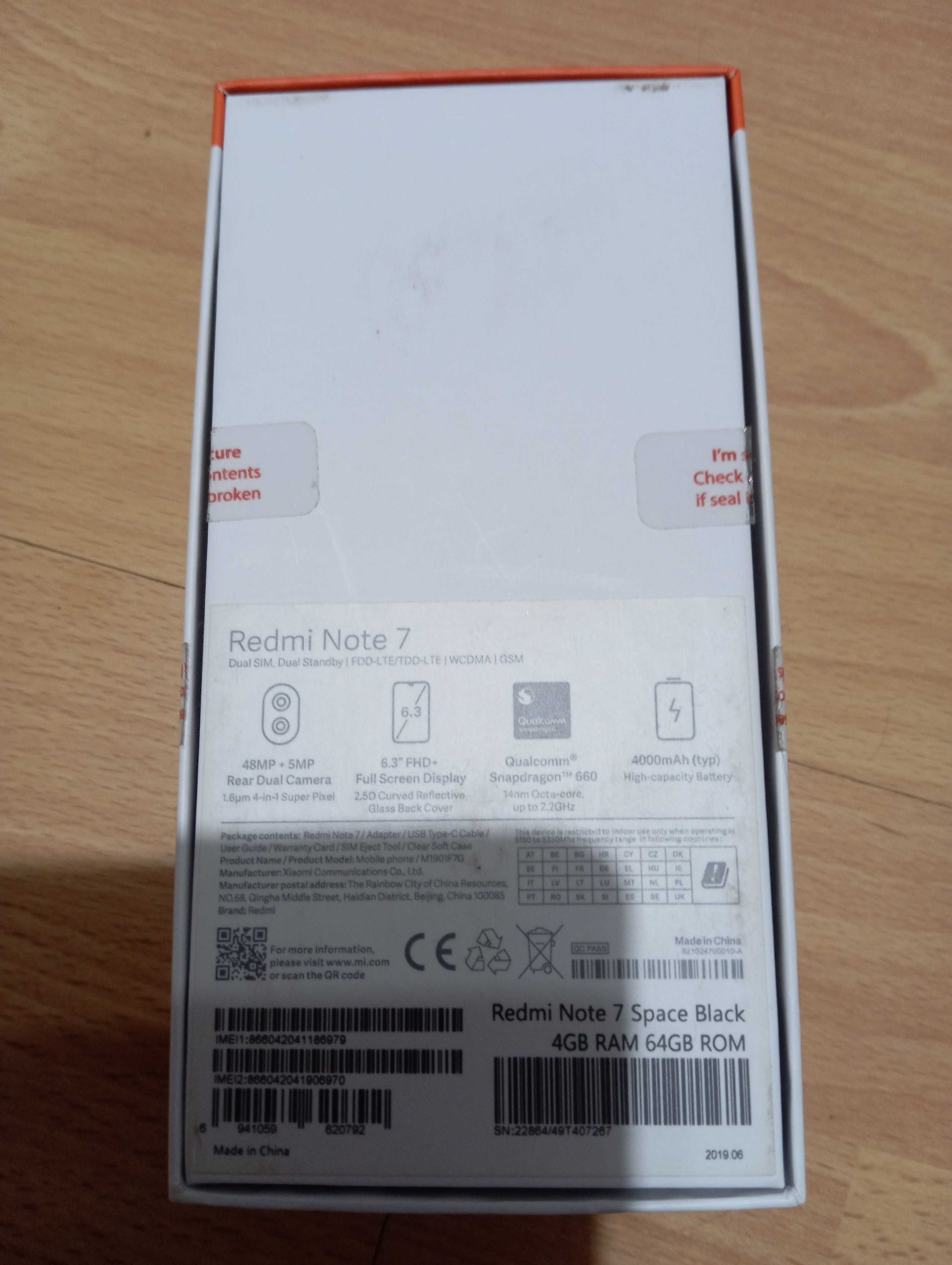 Smartfon XIAOMI Redmi Note 7 4/64GB 6.3" Czarny