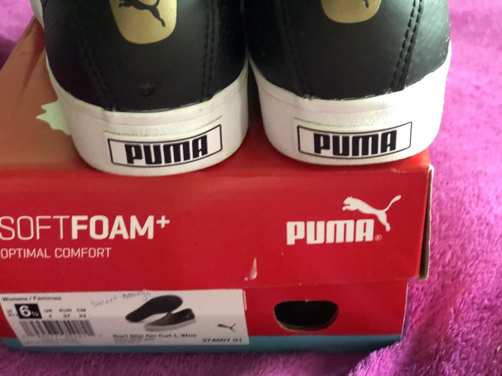 Оригинальные кожаные кеды слипоны мокасины puma