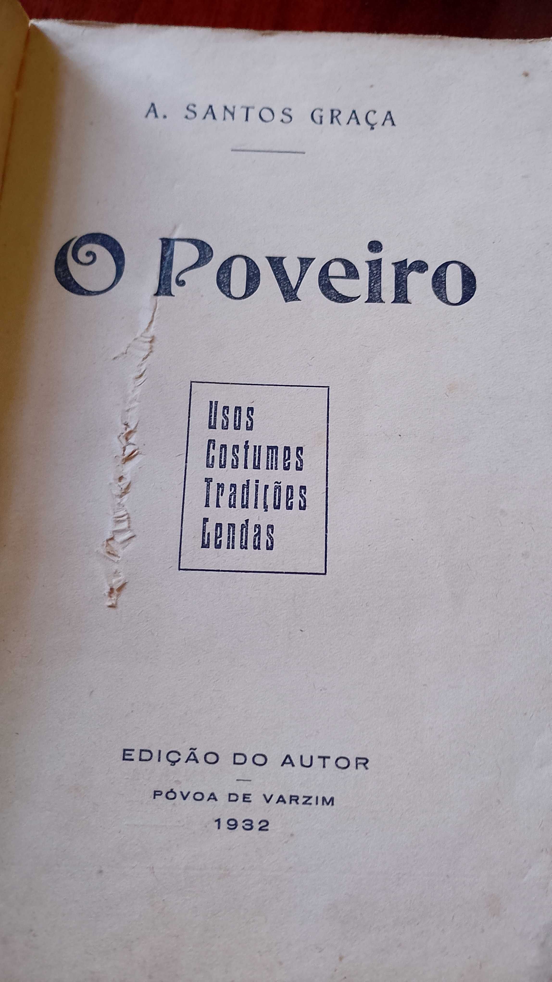 O Poveiro 1932 A. Santos Graça 1ª Edição