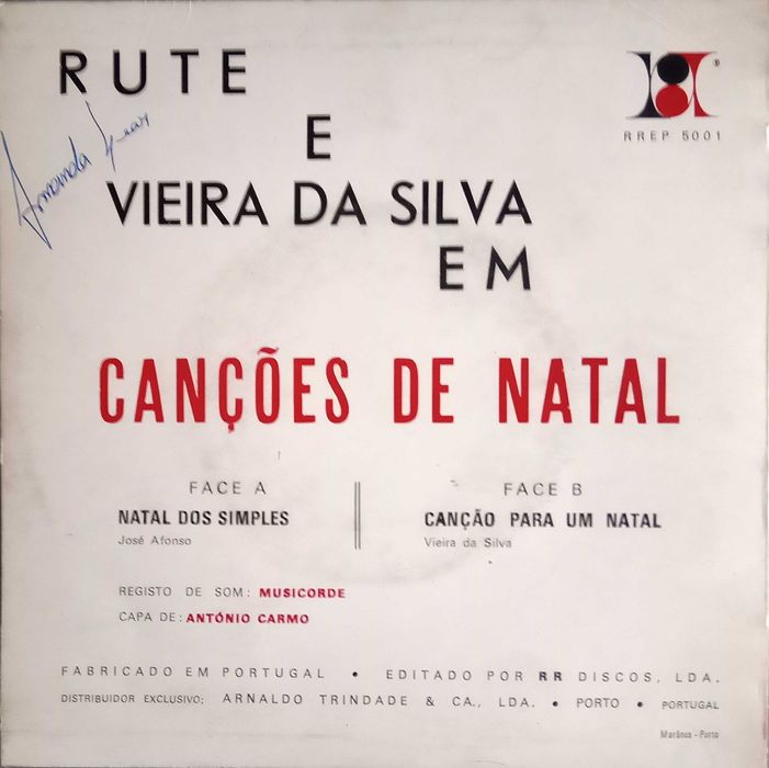 Rute / Vieira da Silva - - - - -  		Canções de Natal	- - - - -	Single