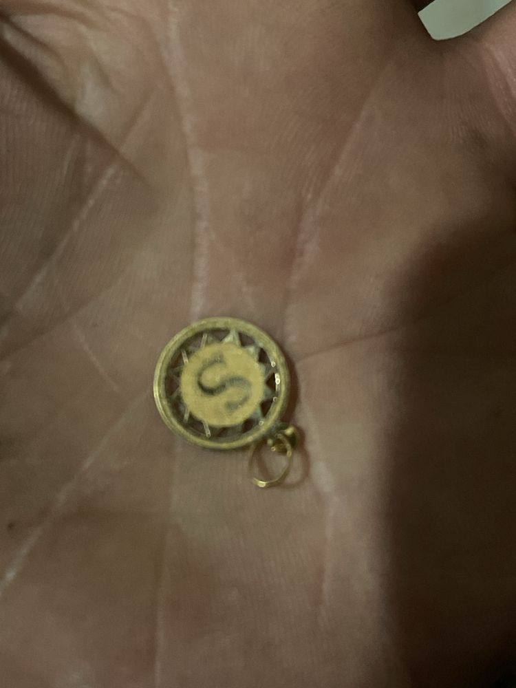 Medalha em ouro amarelo de 19.2k