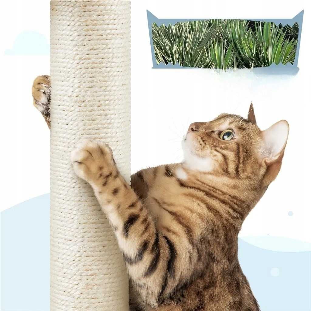 Drapak dla kota XL kociej rodziny Legowisko Domek 115cm Niebieski