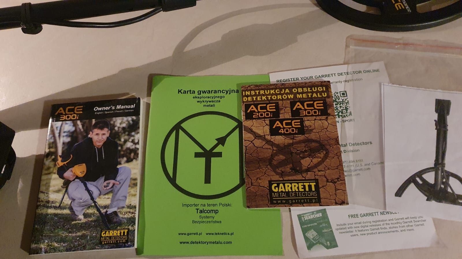 Detektor / Wykrywacz metalu Garrett Ace 300i z słuchawkami