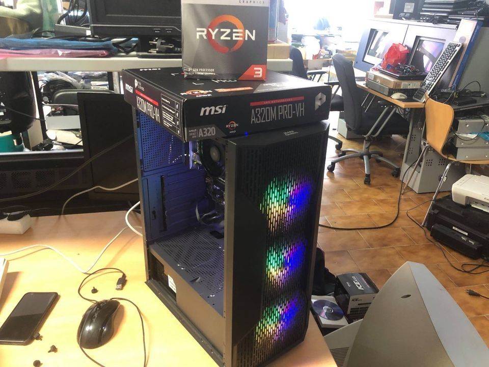 Torre ryzen 5 3350g com gráfica VEGAS 2GB 8gb ddr4 ssd m.2 256gb NOVO