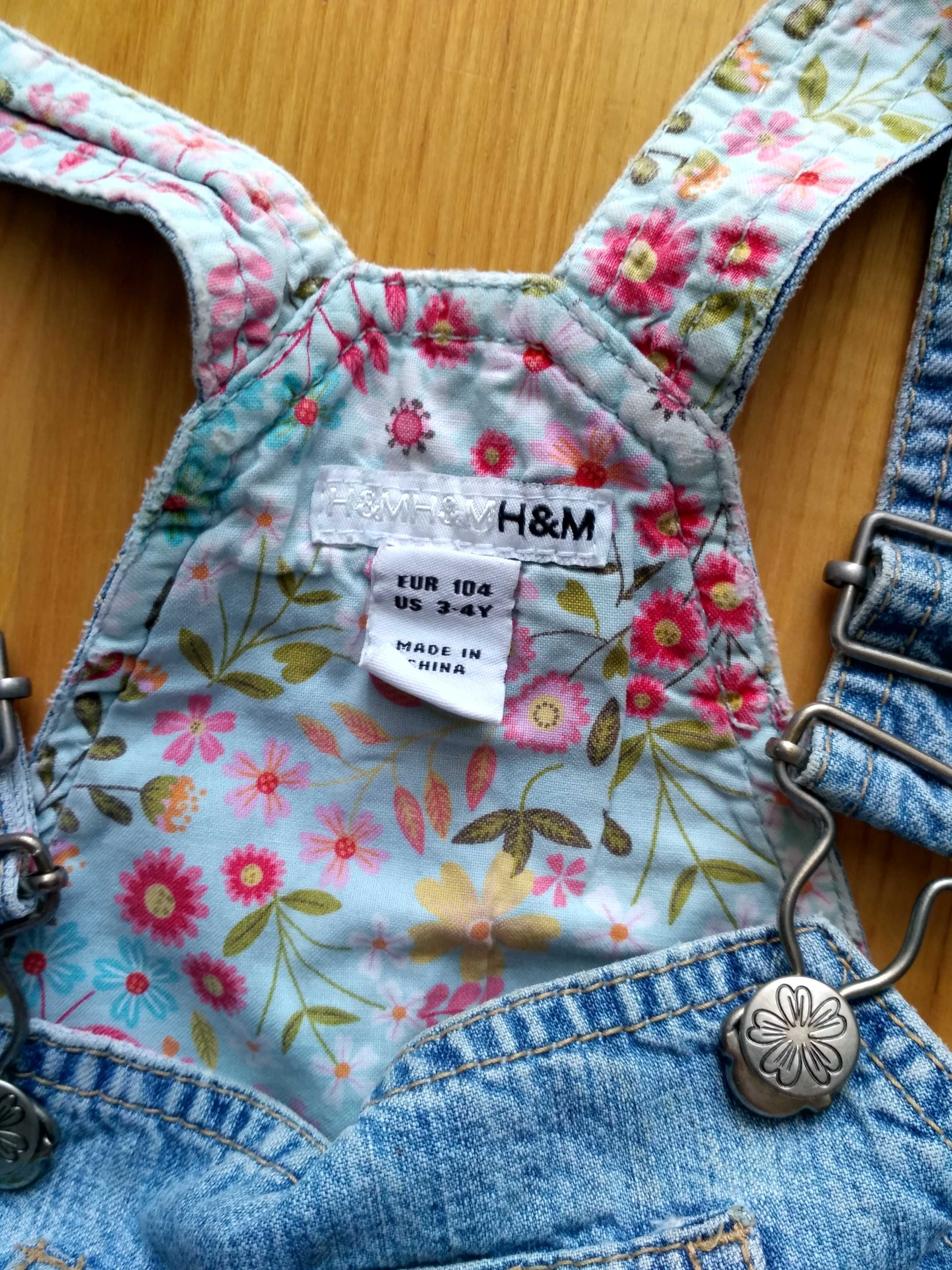 Spódnica sukienka jeansowa ogrodniczki H&M 104