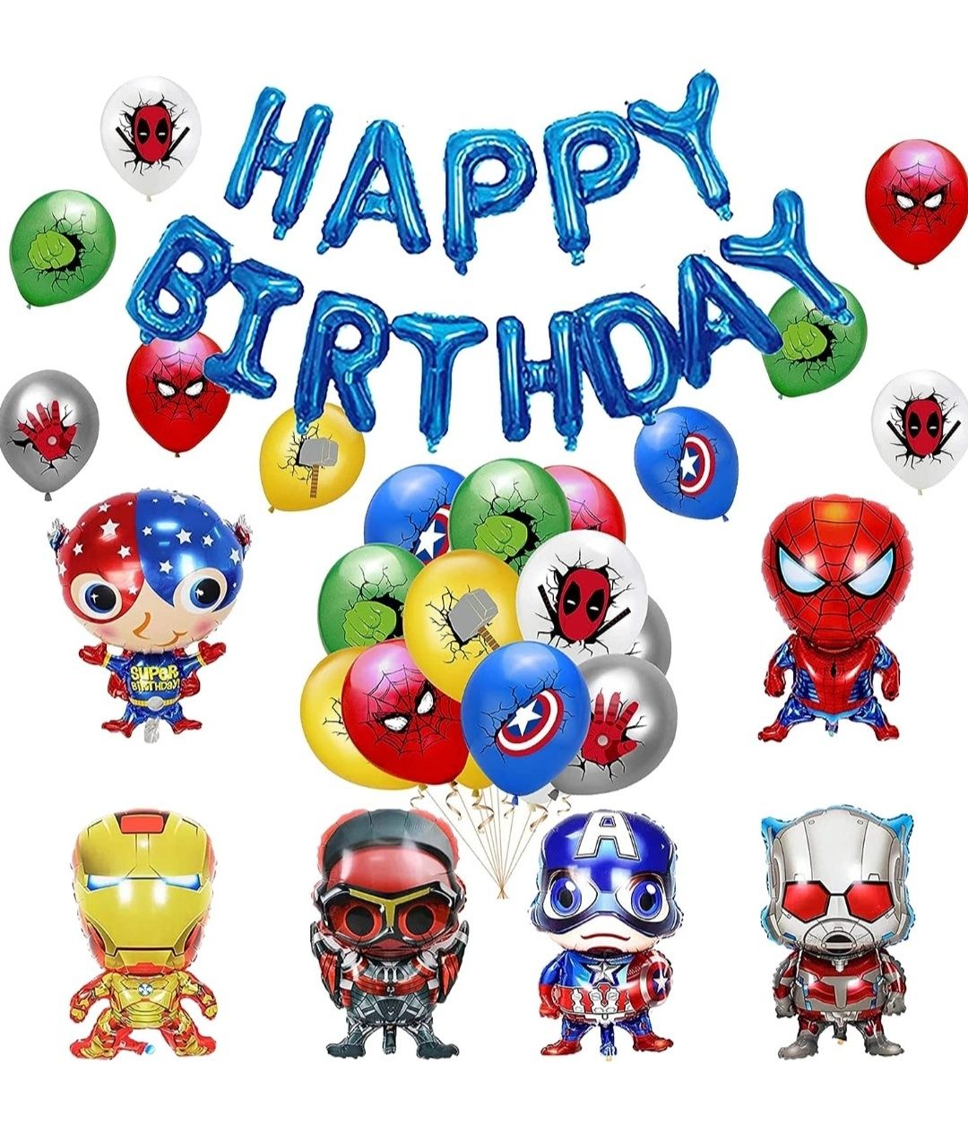 Zestaw urodzinowy balony Avengers ozdoba