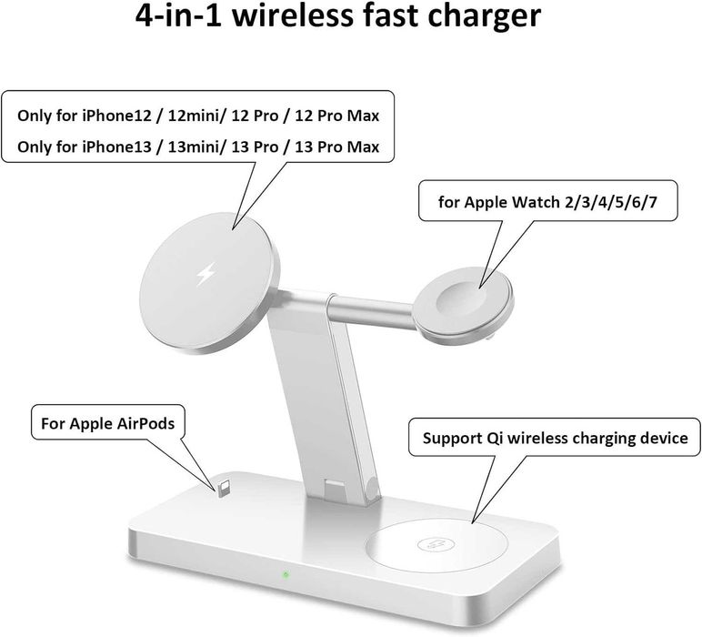 FDGAO B620 Bezprzewodowa ładowarka indukcyjna iPhone Apple Watch 15W