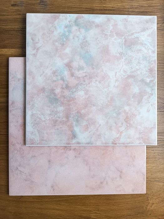 Płytki kafle kafelki pink pinkish beige beżowe z różowym tonem 51 szt.