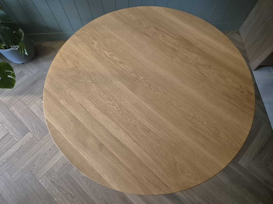 Drewniany stół rozkładany, dębowy stół okrągły, stół na wymiar