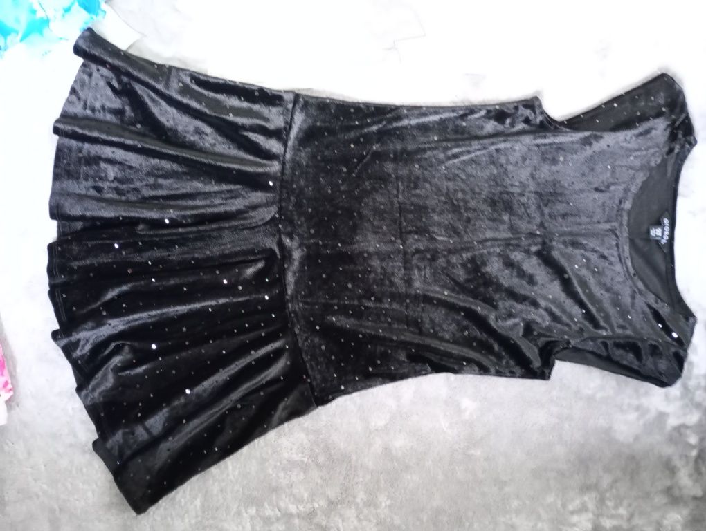 Sukienka dla dziewczynki letnia plażowa elegancka zestaw 152/158-164