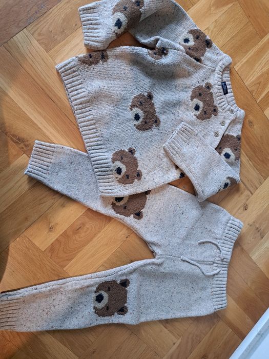 Piekny dzianinowy komplet NEXT spodnie + sweter 3-4 lata/104 cm