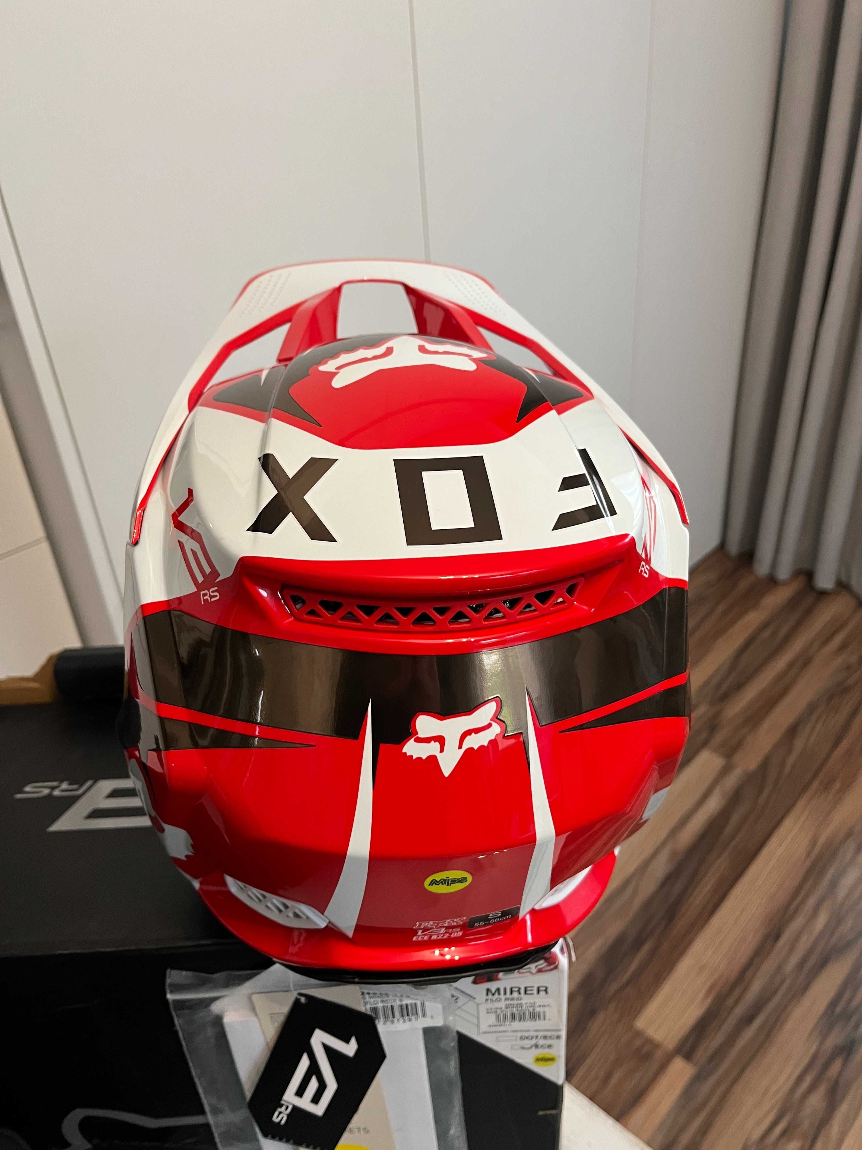 Kask FOX V3 RS Mirer Red MX (cross,quad,enduro,mtb) GWARANCJA