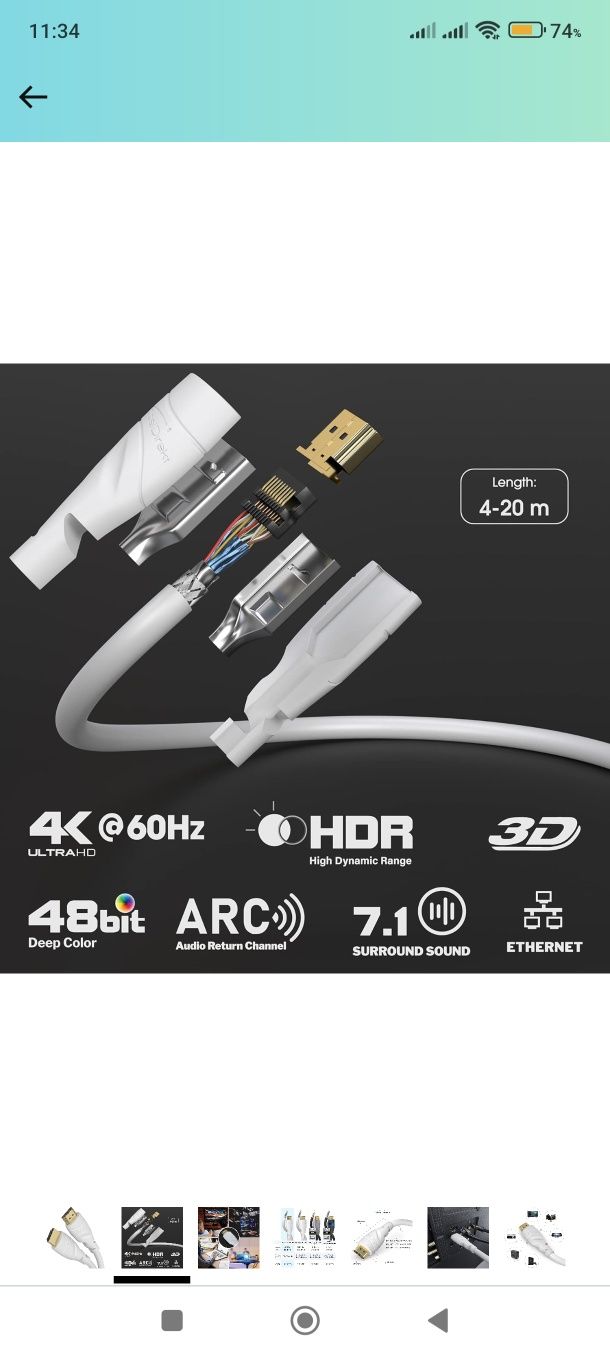 Cabo HDMI high speed 15 metros kabeldirekt