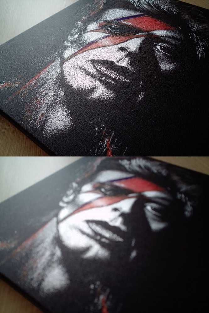 David Bowie Oryginalny obraz ręcznie grawerowany / malowany Staloryt
