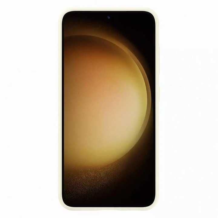 silikonowe etui Samsung Silicone Case cream kremowe do Galaxy S23