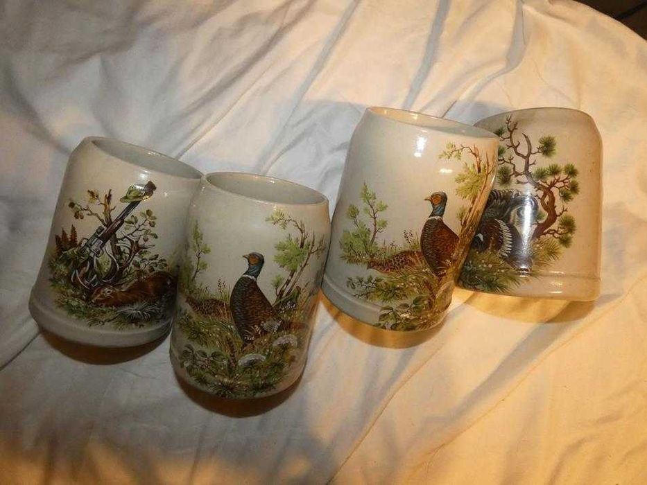 kufle myśliwskie RETRO West Germany zestaw 4 sztuki