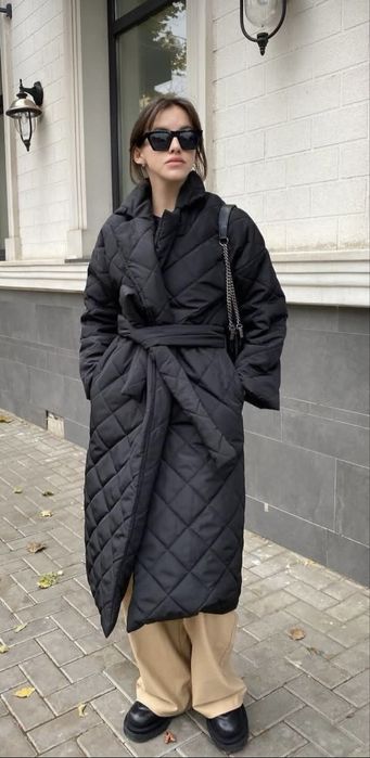 Стьогане пальто на запах