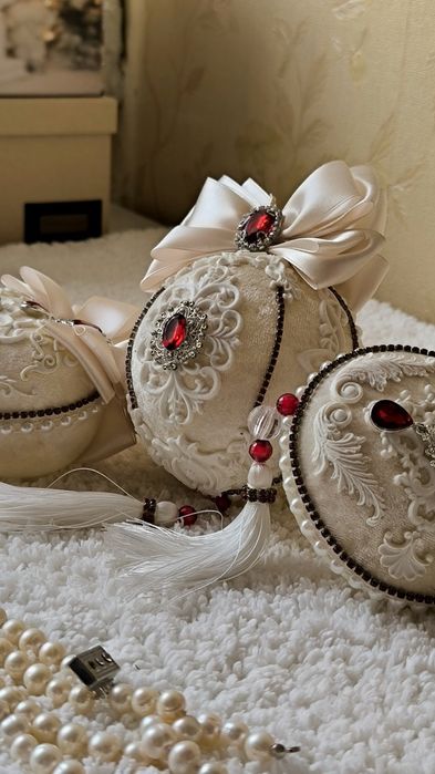 Новорічні прикраси ручної роботи, ялинкові іграшки