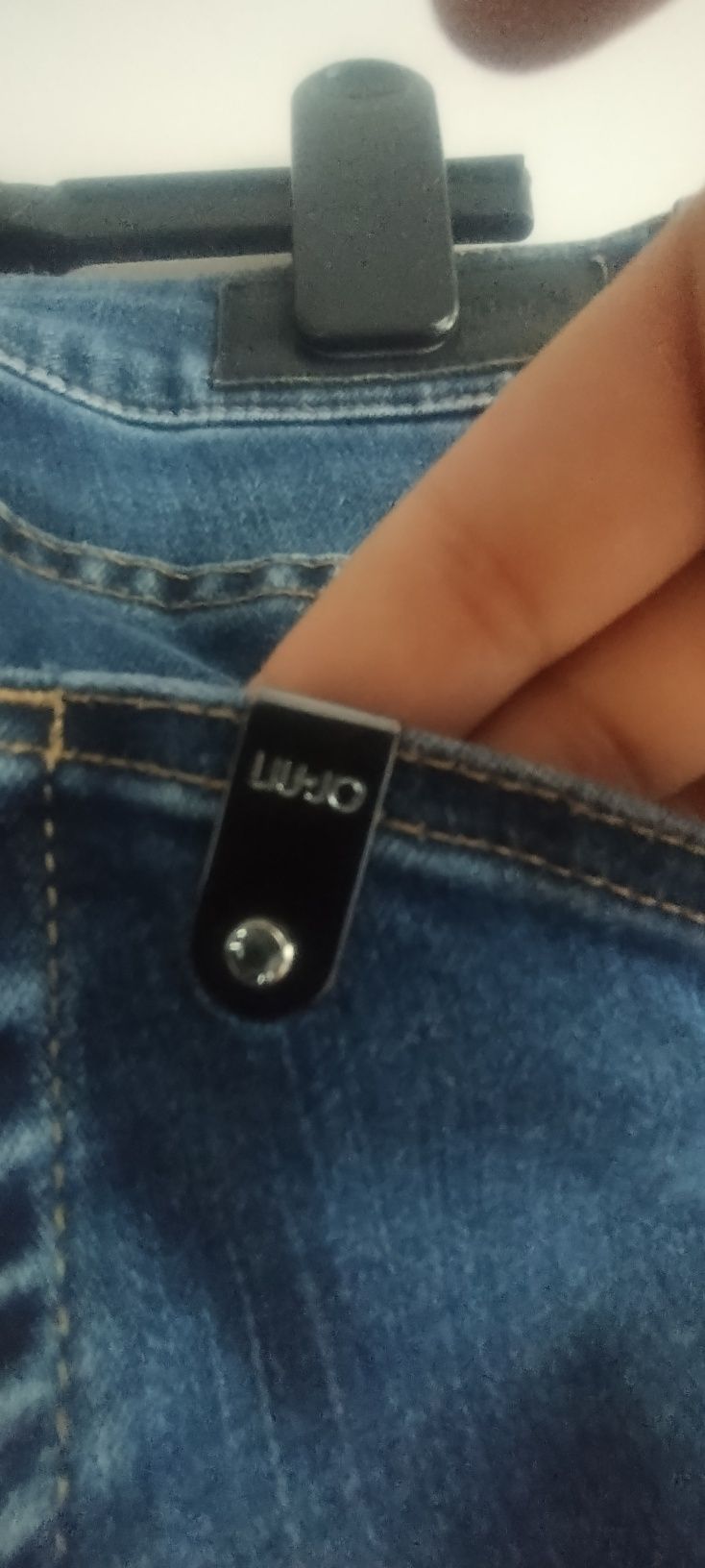 Świetne granatowe jeansy z cekinami Liu Jo 36/38