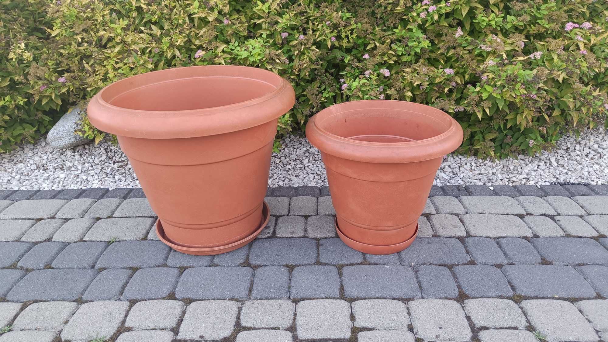 DONICZKI z tworzywa 42cm 32cm 23cm 17cm ceglany brąz / 6 szt. + Gratis