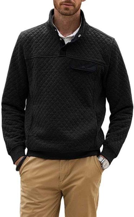 Nowa męska bluza / bluzka / sweter / stójka / czarna XL !2225!