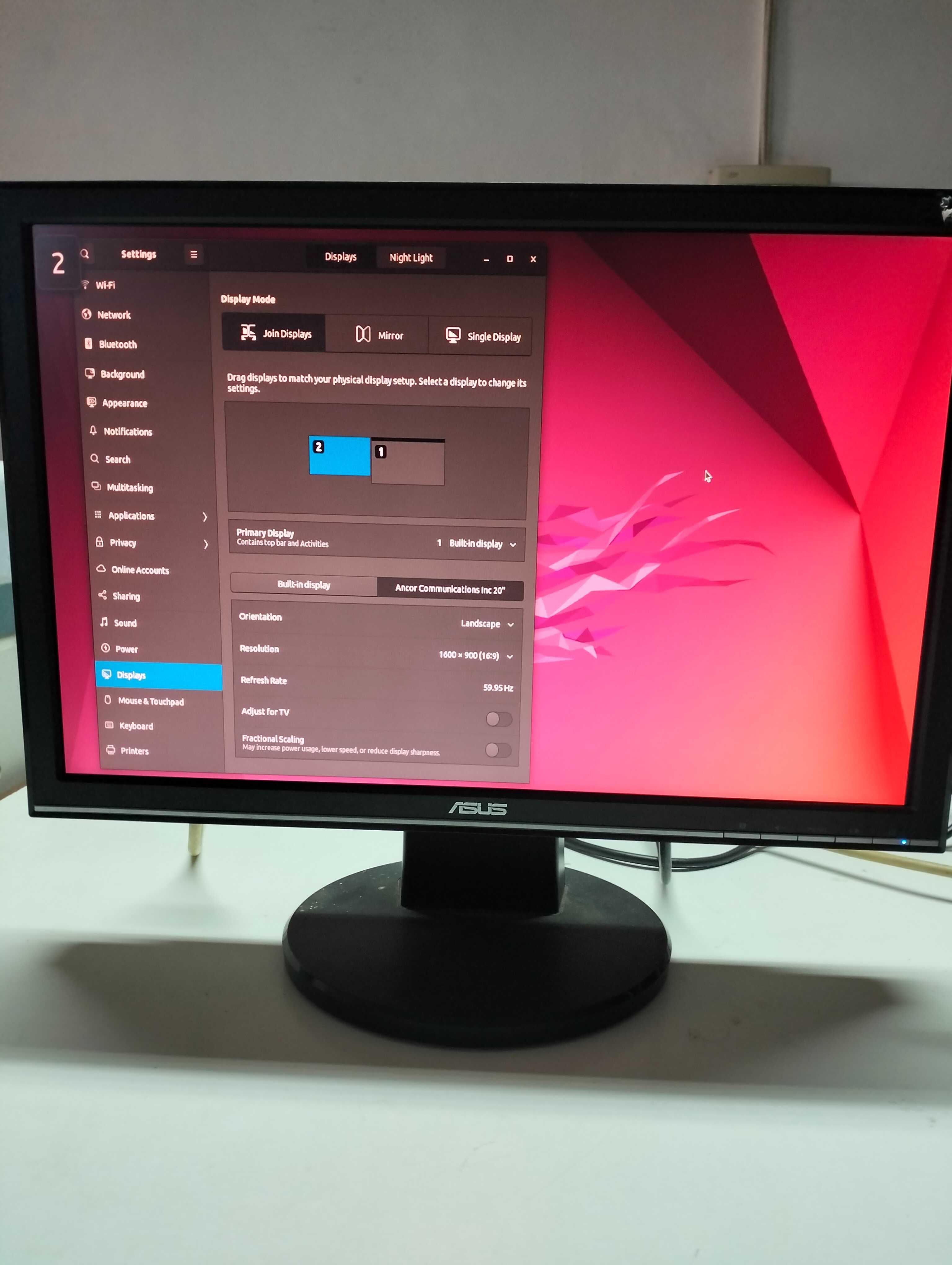 Monitor Computador LCD 20" Asus VW202s