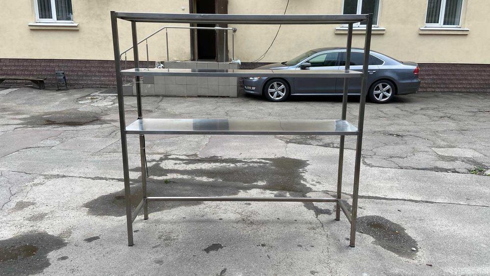 Б/в стелажі полиці з нержавійки для кухні кафе ресторана бара магазину