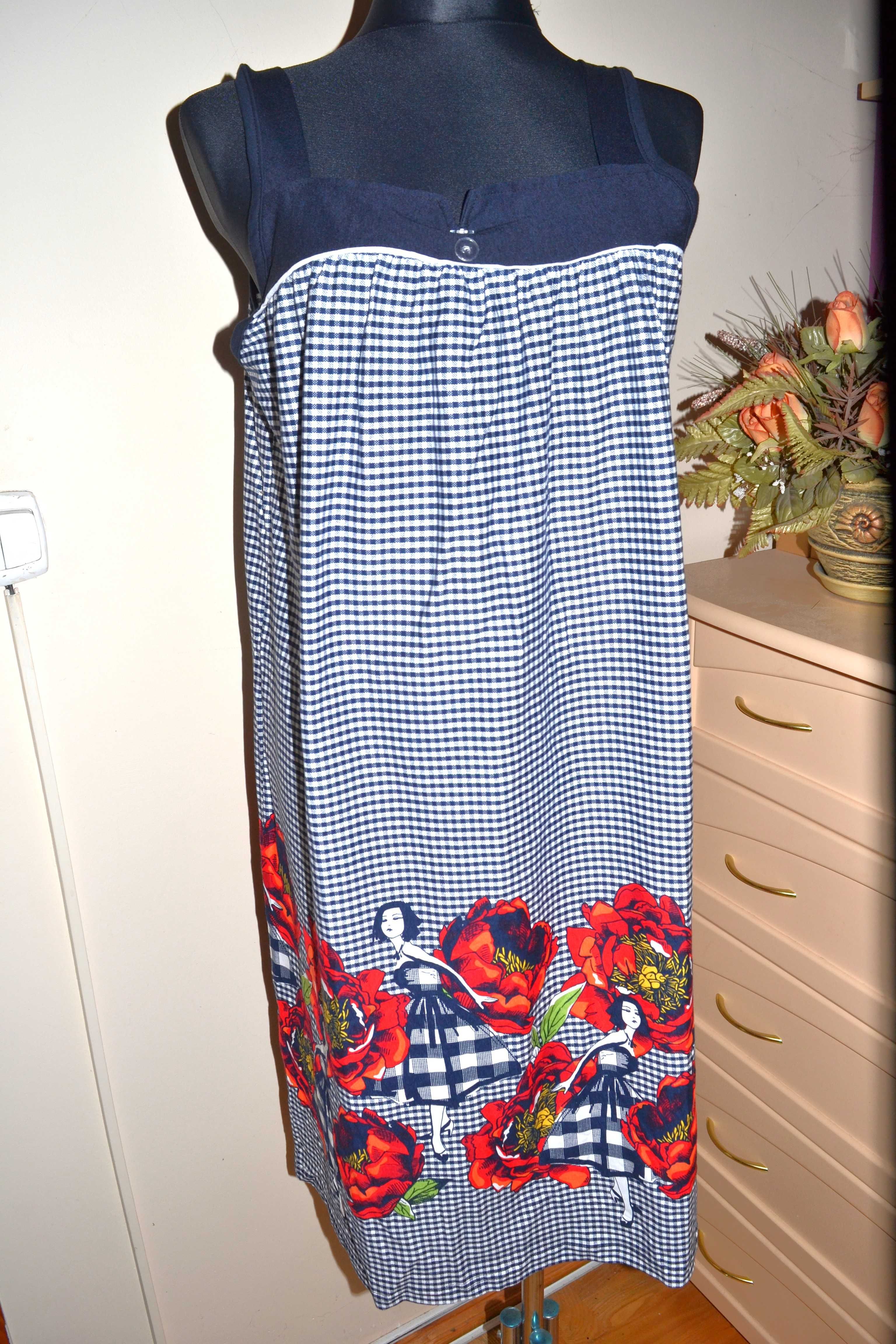 letnia podomka sukienka tunika plażowa 2XL_ 44/46