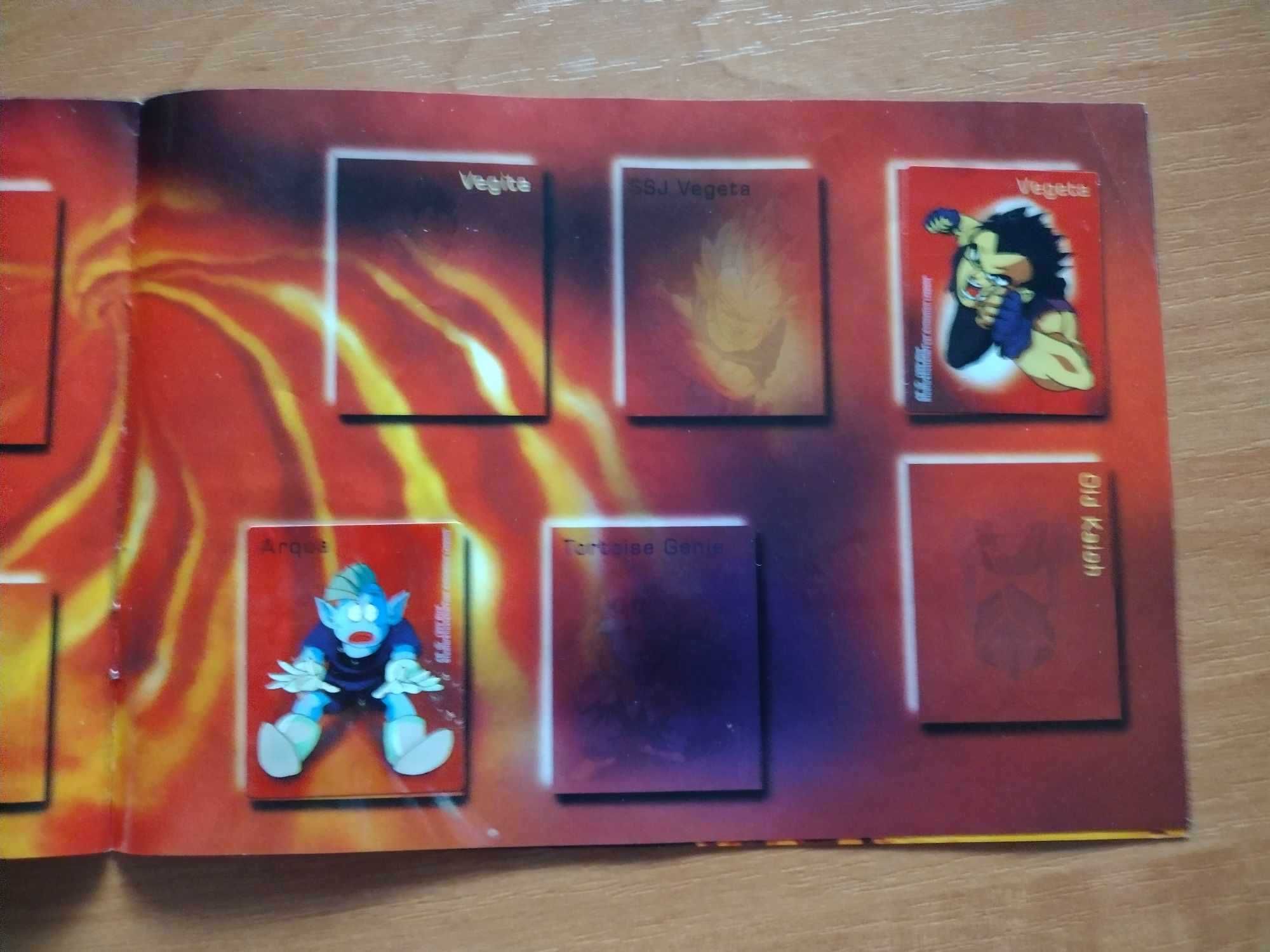 Dragon Ball Z - album na naklejki, zawiera pojedyncze naklejki