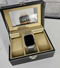 Zegarek Smartwatch smart kwadratowa koperta srebrny silver szary gray