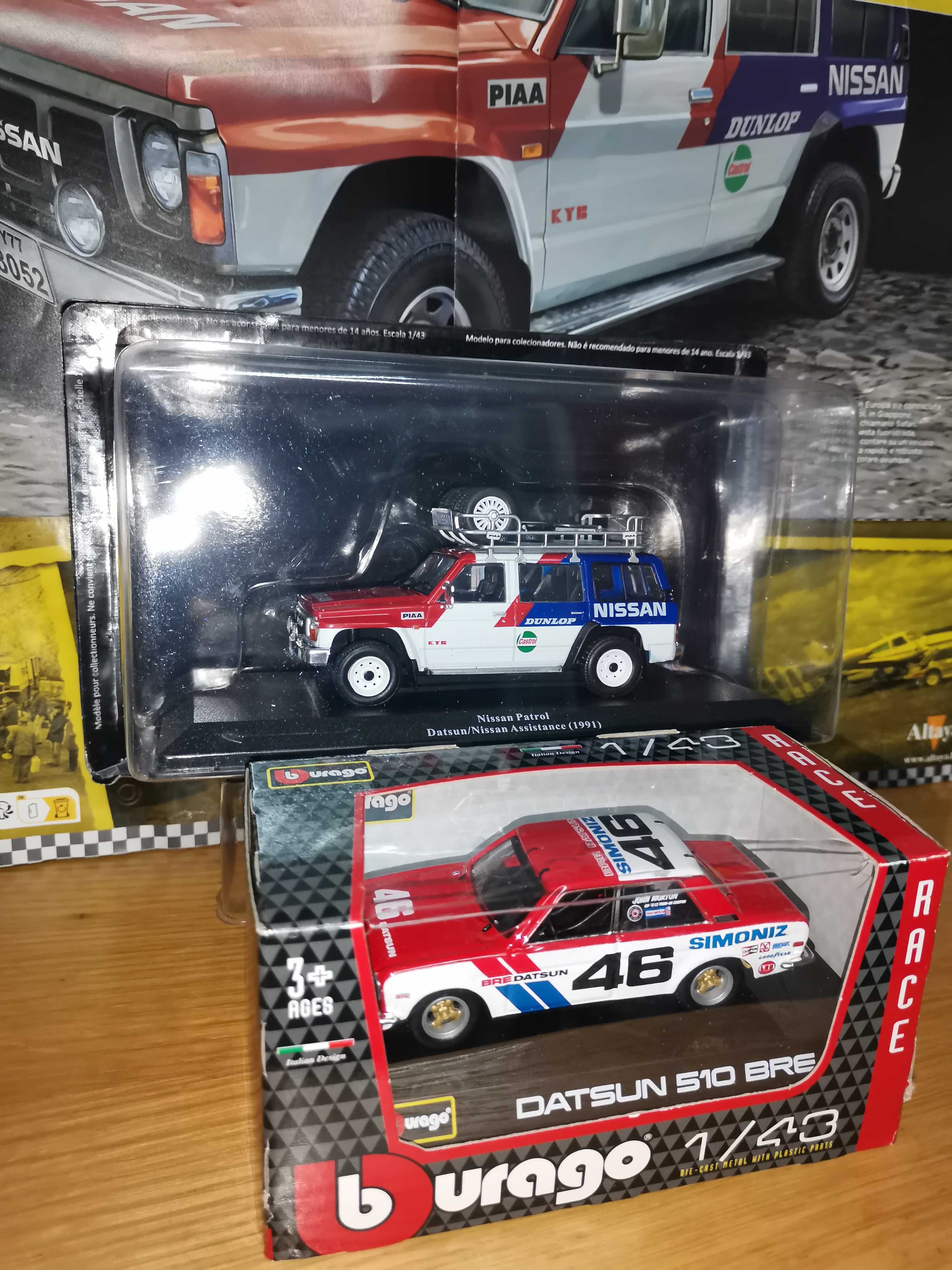 Nissan Patrol + Datsun 510 Bre Rally escala 1:43 Team Datsun /Nissan