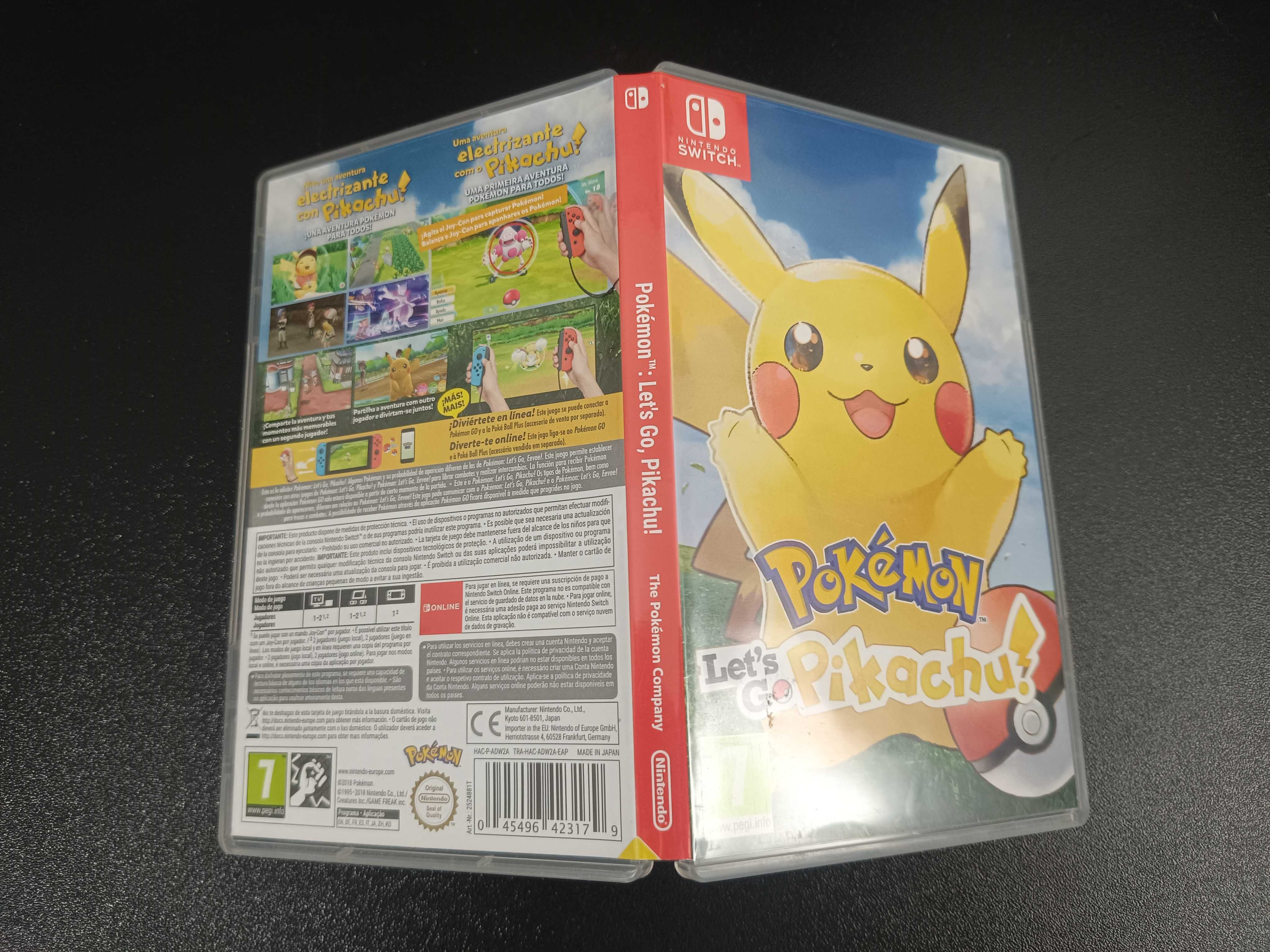 Capa do jogo Pokémon Let’s Go Pikachu