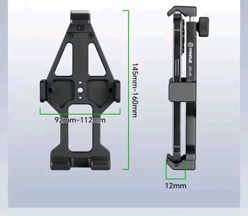 Uchwyt motocyklowy aluminium z tłumikiem drgań FANAUE na telefon