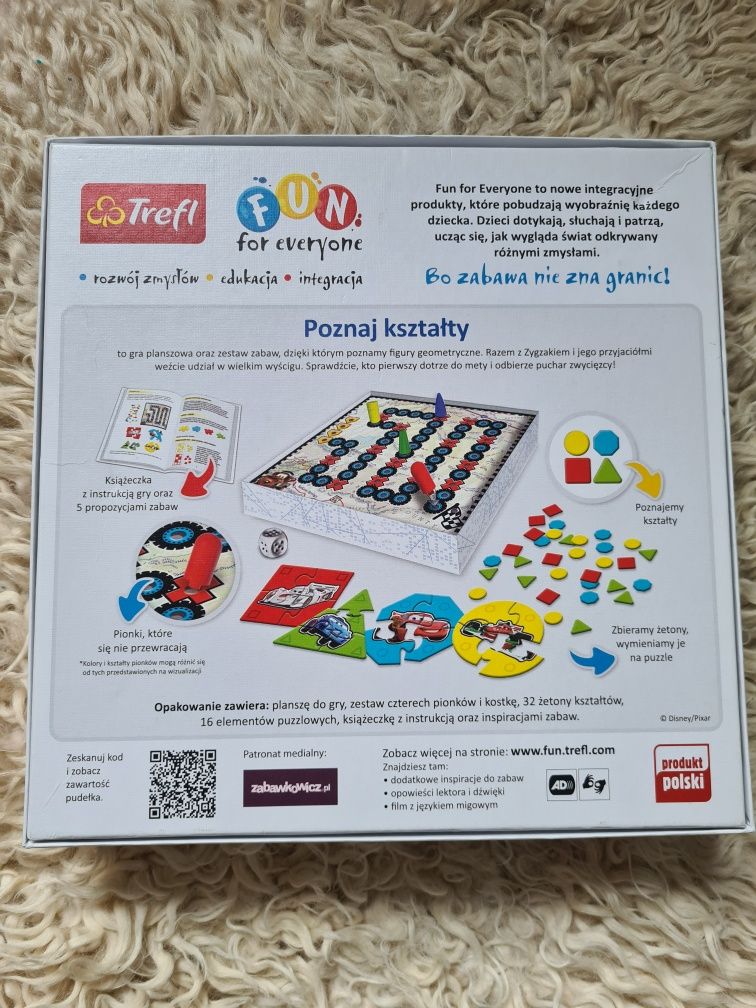 Trefl poznaj kształty gra planszowa puzzle kreatywne nauka Fun for eve